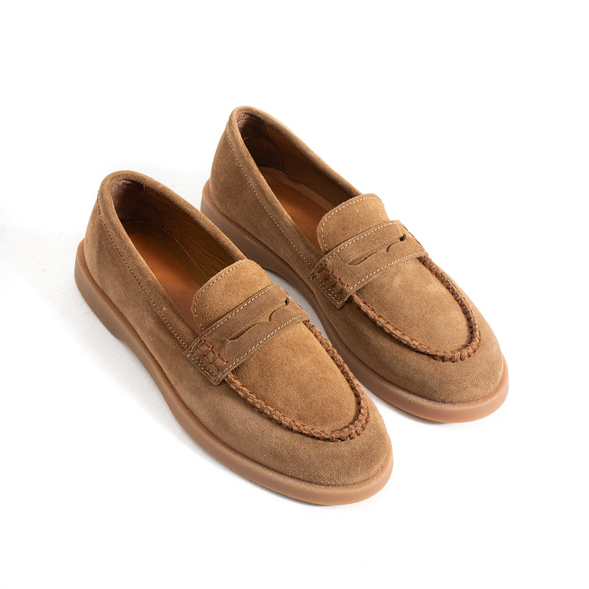 Kadın Süet Klasik Casual Loafer Ayakkabı