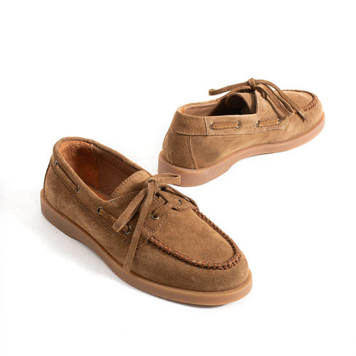 Kadın Süet Bağcıklı Casual Loafer Ayakkabı